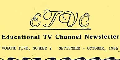 Channel Vol. 5 No. 2 Sep Oct 1986