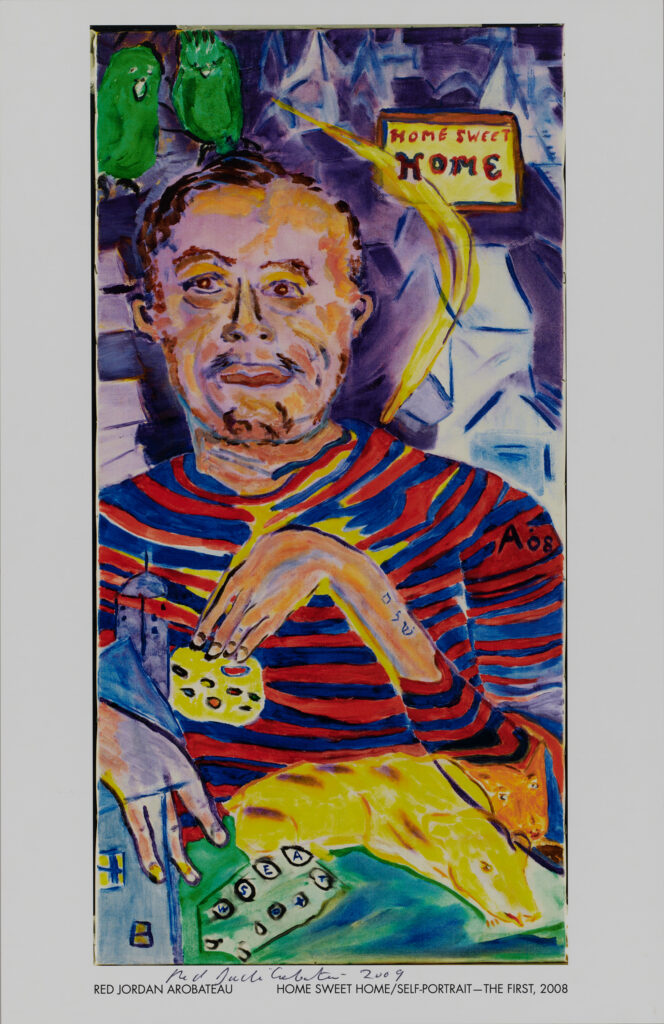 RED JORDAN AROBATEAU (2008) a self-portrait the trans masculine writer and artist calls “Home Sweet Home.” After his death in 2021 Red’s personal archive was donated to The Transgender Archive at the University of Victoria, B.C.