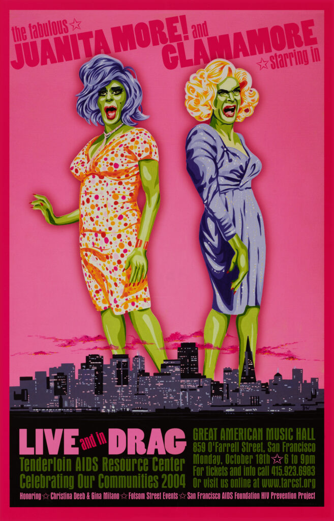 JUANITA MORE! And GLAMAMORE (1990s) Juanita MORE!, a denizen of the limelight, has helped raise over 1 million dollars for local LGBT charities. Glamamore is also Mr. David, the legendary fashion designer whose collections have been shown in The SF Museum of Modern Art, Saks Fifth Avenue, SF City Hall, and many times at the DeYoung Museum.