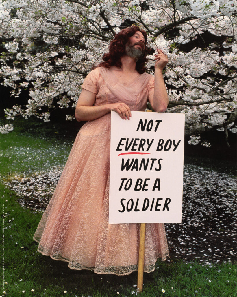 NOT EVERY BOY WANTS TO BE A SOLDIER (possibly 1979) The origins of this poster are vague. It may have been distributed at the national march on Washington for gay and lesbian rights.